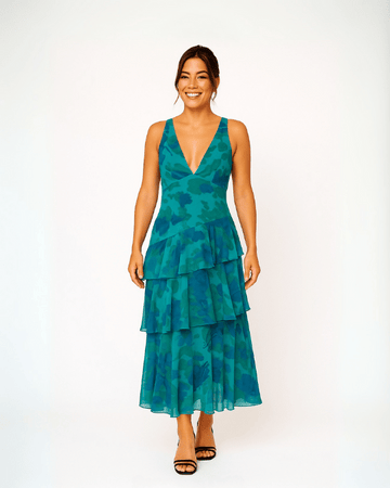 Sapphire Drift Maxi Dress