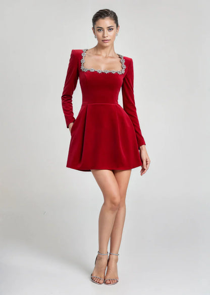 Velvet Mini Dress Quiet Luxury