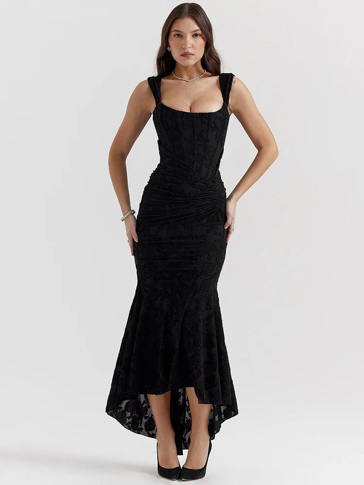 Sculpted Elegance Maxi Dress