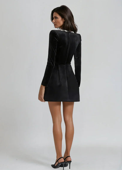 Velvet Mini Dress Quiet Luxury